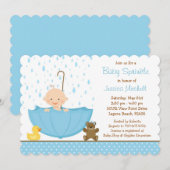 Bébé Sprinkle Shower Invitation pour garçon (Devant / Derrière)