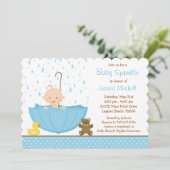 Bébé Sprinkle Shower Invitation pour garçon (Debout devant)
