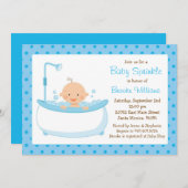 Bébé Sprinkle Shower Invitation pour garçon (Devant / Derrière)