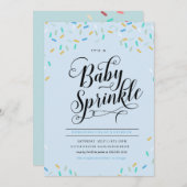 BÉBÉ SPRINKLES CONFETTI INVITATION (Devant / Derrière)