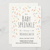 Bébé Sprinkles Invitation Sprinkles Confetti (Devant / Derrière)