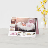 BÉBÉ STATE Icônes + PHOTOS Faire-part Fille Xmas (Fleur jaune)