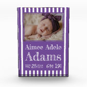 Bébé Statistiques de naissance Bloc photo | Bandes (Devant)