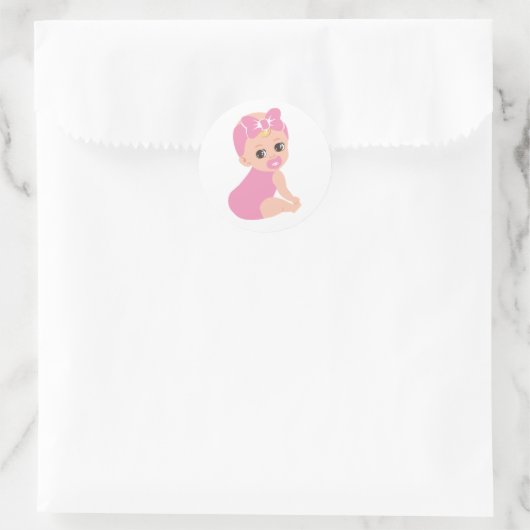 Bébé Sticker fille avec Bow & Gold Lock (Sac)