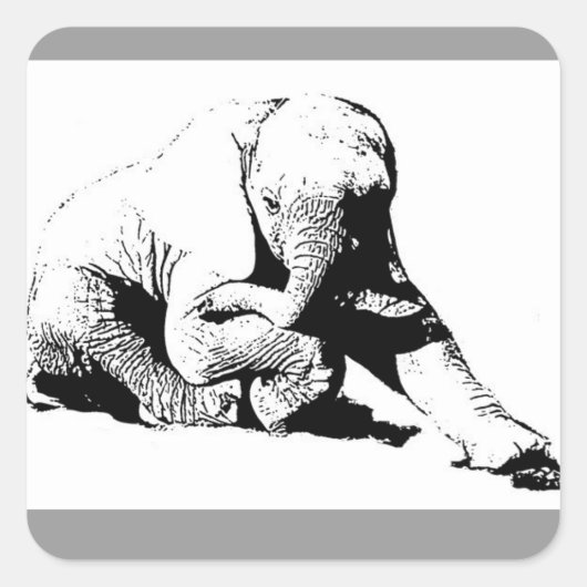 Bébé Stickers Eléphant (Devant)