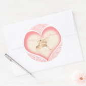 Bébé Stickers Fille avec vintage Stork (Enveloppe)