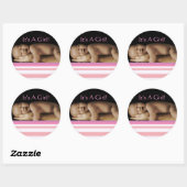 Bébé Stickers Fille avec votre photo bébé (Feuille)