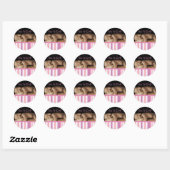 Bébé Stickers Fille avec votre photo bébé (Feuille)