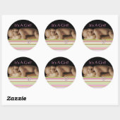 Bébé Stickers Fille avec votre photo bébé (Feuille)