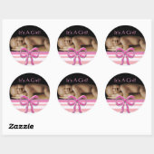 Bébé Stickers Fille avec votre photo bébé (Feuille)