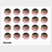 Bébé Stickers Fille avec votre photo bébé (Feuille)