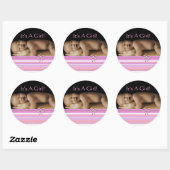 Bébé Stickers Fille avec votre photo bébé (Feuille)