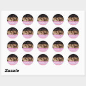 Bébé Stickers Fille avec votre photo bébé (Feuille)