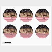 Bébé Stickers Fille avec votre photo bébé (Feuille)