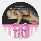 Bébé Stickers Fille avec votre photo bébé (Devant)