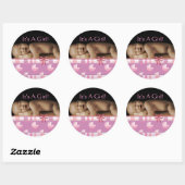 Bébé Stickers Fille avec votre photo bébé (Feuille)