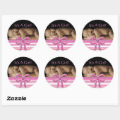 Bébé Stickers Fille avec votre photo bébé (Feuille)