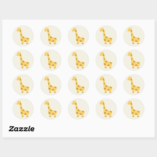 Bébé Stickers Giraffe (Feuille)