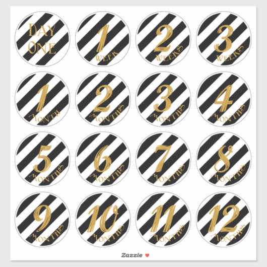 Bébé Stickers Milestone (Feuille)