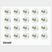 Bébé Stickers Tortue Étiquette Bleue Bleue Pin (Feuille)