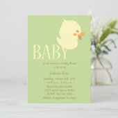 Bébé sucré aux Invitations de Baby shower vert (Debout devant)