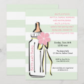 Bébé sucré Invitation à la douche en bouteille (Devant / Derrière)