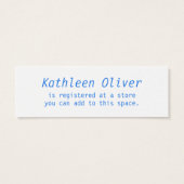 Bébé sur le chemin Dotted Blue Carte d'enregistrem (Dos)