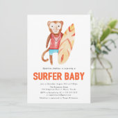 Bébé Surfeur | Invitation à une Baby Shower (Debout devant)