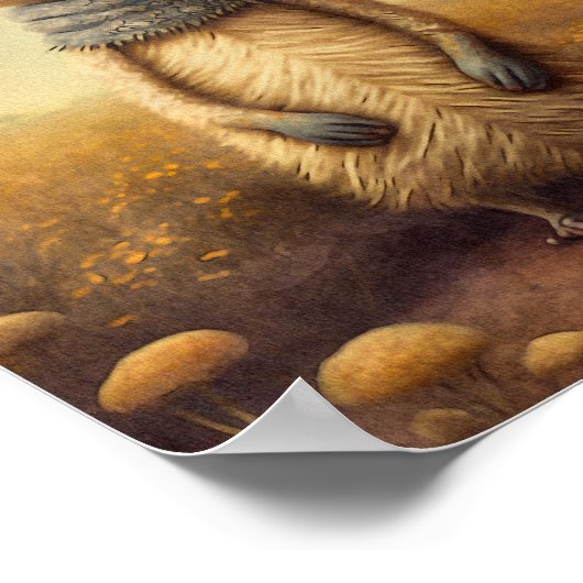 Bébé suricate africain mignon | Impression murale  (Coin)