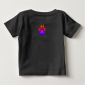 Bébé t-shirt à manches kanji wolf raglan pour tout-peti (Dos)