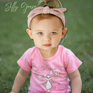Bébé T-shirt à noeud papillon rose pour le 1er annivers