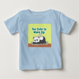 Bébé T-shirt bleu panda dessin animé pour enfants de 6