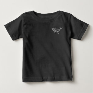 Bébé T-shirt cool néon géométrique baleine pour enfant