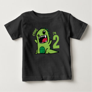 Bébé T-shirt de dinosaure pour 2ème anniversaire 'Rawr