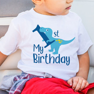 Bébé T-shirt de dinosaure pour mon 1er anniversaire gar