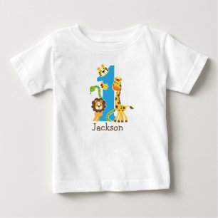 Bébé T-shirt de la jungle pour le 1er anniversaire