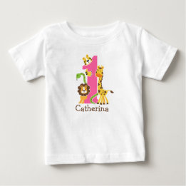 Bébé T-shirt de la jungle pour le 1er anniversaire