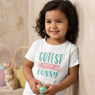 Bébé T-shirt de Pâques pour enfants avec petit lapin mi