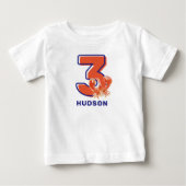 Bébé T-shirt d'invité d'honneur crabe pour 3ème anniver (Devant)