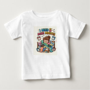 Bébé T-shirt drôle pour dormir – J'ai besoin de 5 minut