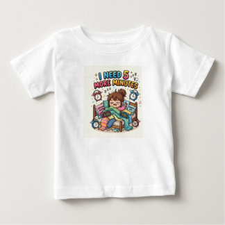 Bébé T-shirt drôle pour dormir – J'ai besoin de 5 minut