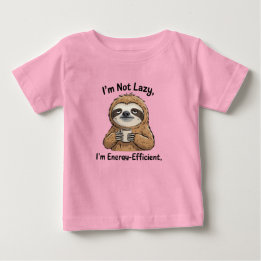 Bébé T-shirt drôle pour enfants Paresseux – Je ne suis