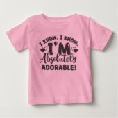 Bébé T-Shirt en Jersey Fin Absolument Adorable pour Béb (Devant)