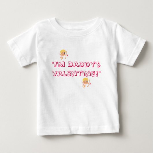 Bébé T-shirt fille Saint-Valentin pour bébé/bébé papa (Devant)