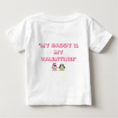 Bébé T-shirt fille Saint-Valentin pour bébé/bébé papa (Dos)