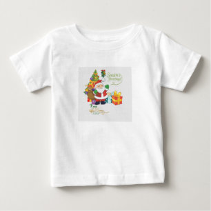Bébé T-shirt Père Noël de Noël pour bébés