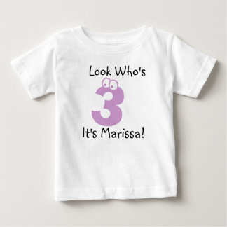 Bébé T-shirt personnalisable pour 3ème anniversaire