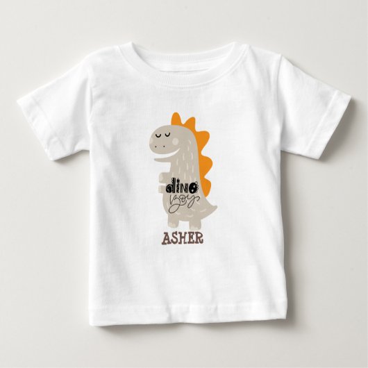 Bébé T-shirt personnalisé avec un nom pour garçon avec (Devant)