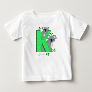 Bébé T-shirt personnalisé - K pour le koala