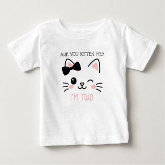 Bébé T-Shirt personnalisé pour l'anniversaire d'un chat
